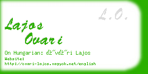 lajos ovari business card